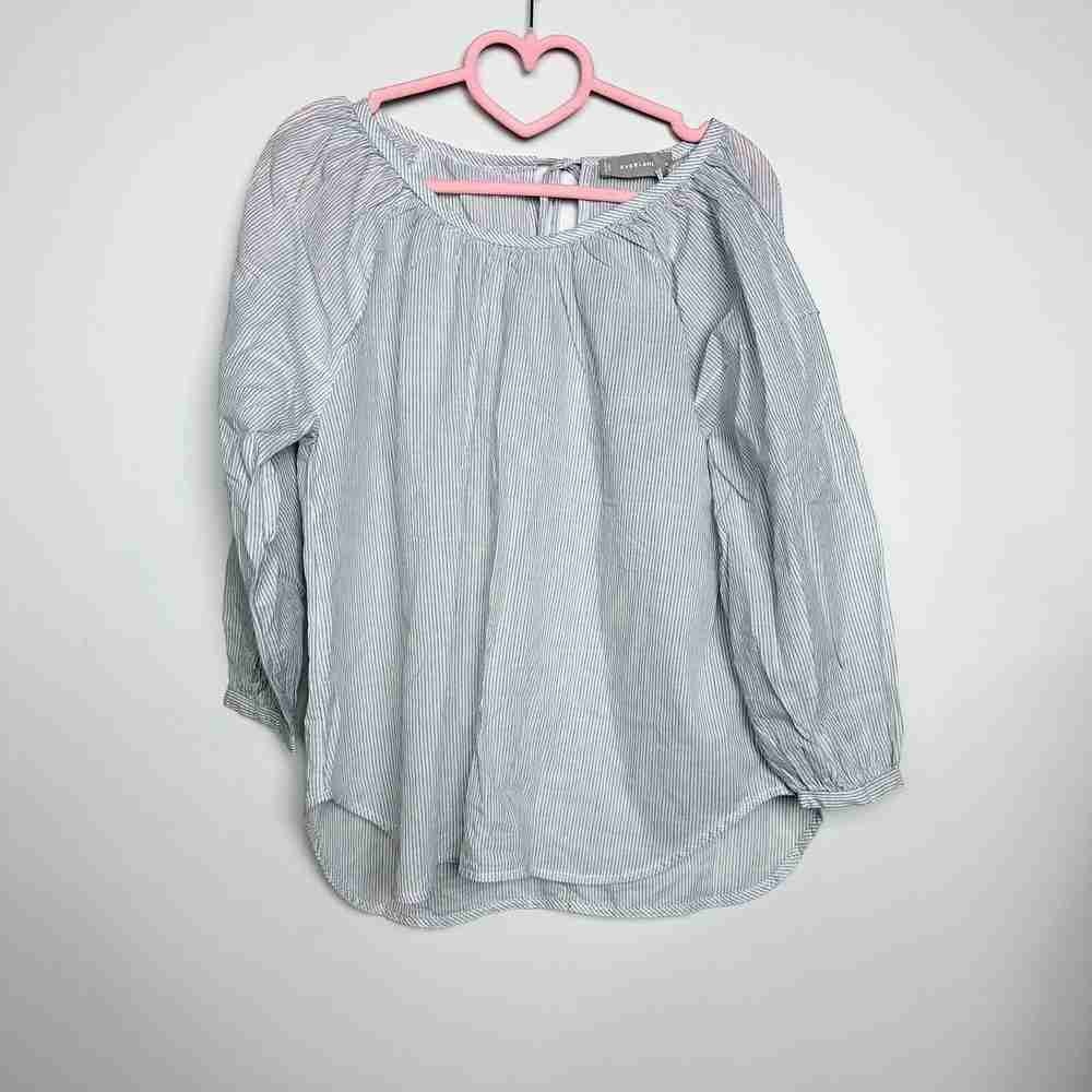 Women's Striped Gray Blouse